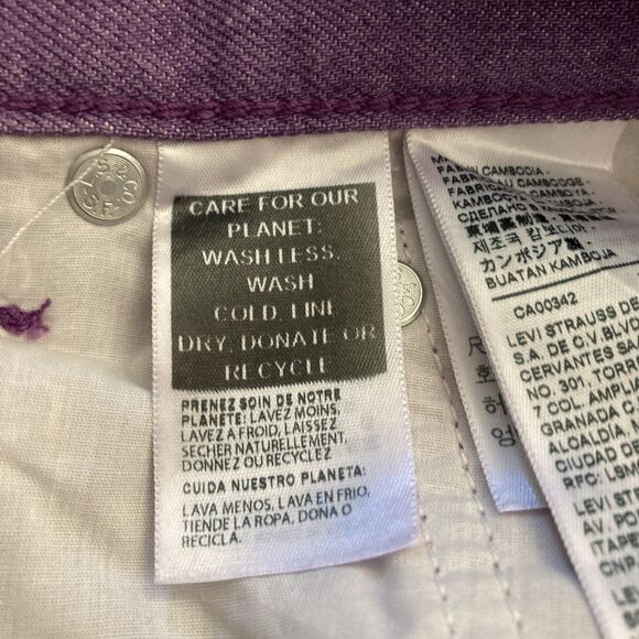 Levi’s Women’s Middy Straight Jeans 34 x 30 Lilac Irregular Label PLEASE READ - Picture 6 of 14